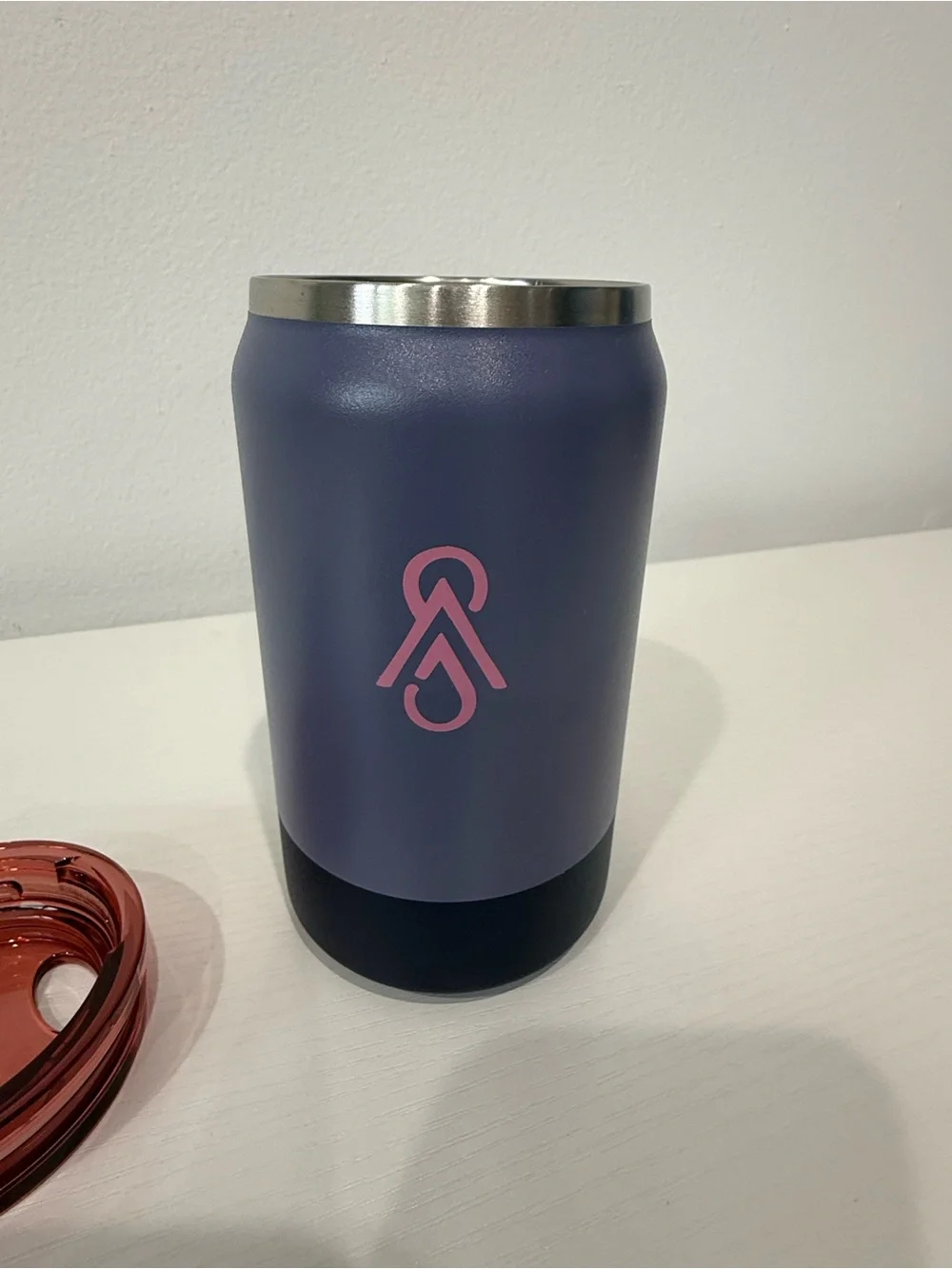 SMMT park city Insulated Purple Travel Tumbler with Pink Logo